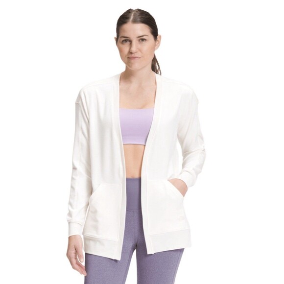 The North Face Star Rise Fleece Cardigan Women’s Medium Pockets M Gardenia White - Picture 1 of 7